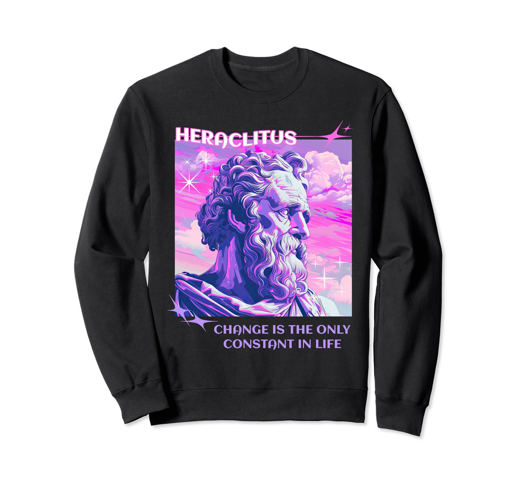 Stoic Philosopher Heraclitus Y2K Sweatshirt - Unique Graphic Unisex - T-Shirt, Sweatshirt, Hoodie