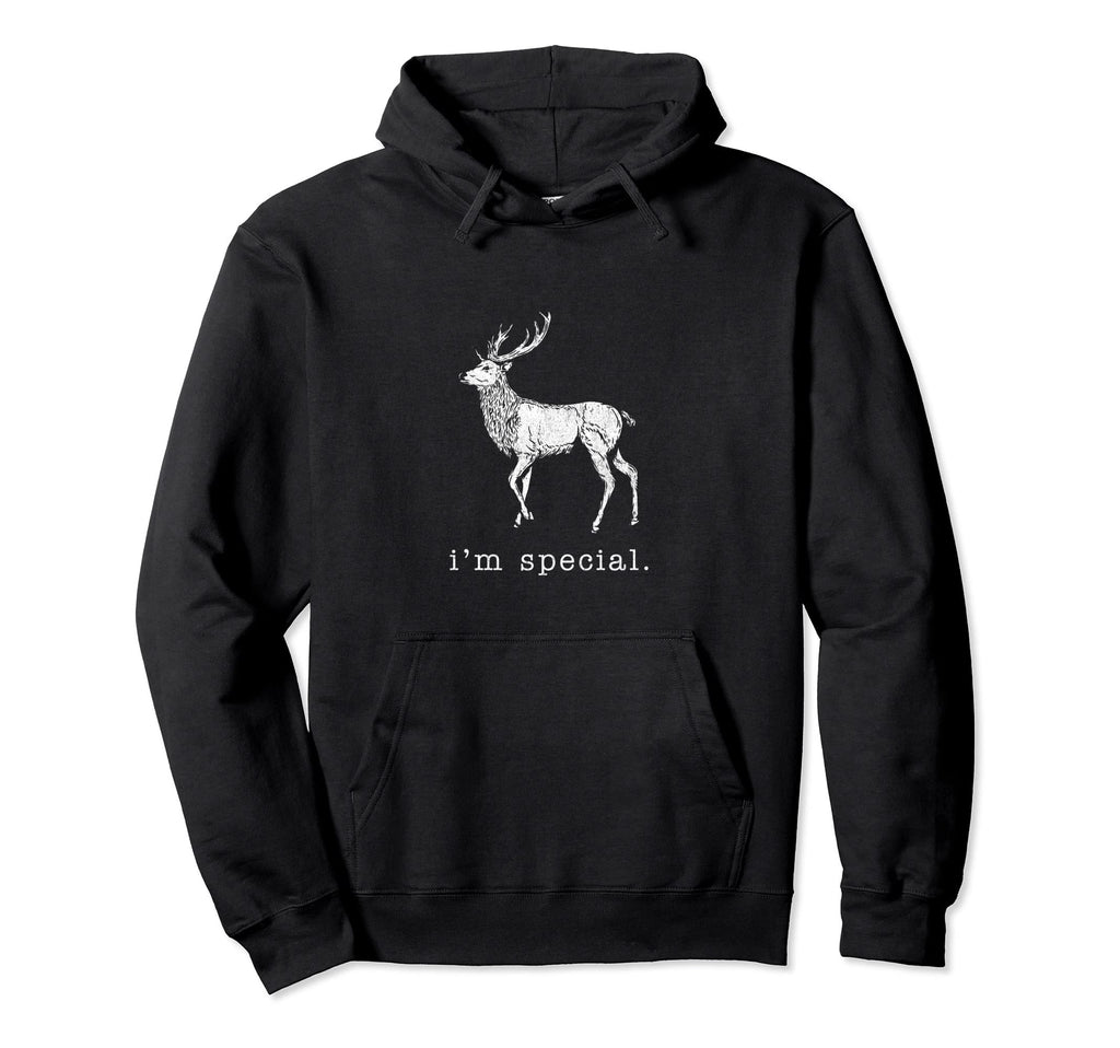 Im Special Deer Distressed Animal Hoodie - Graphic Print Men Women - T-Shirt, Sweatshirt, Hoodie