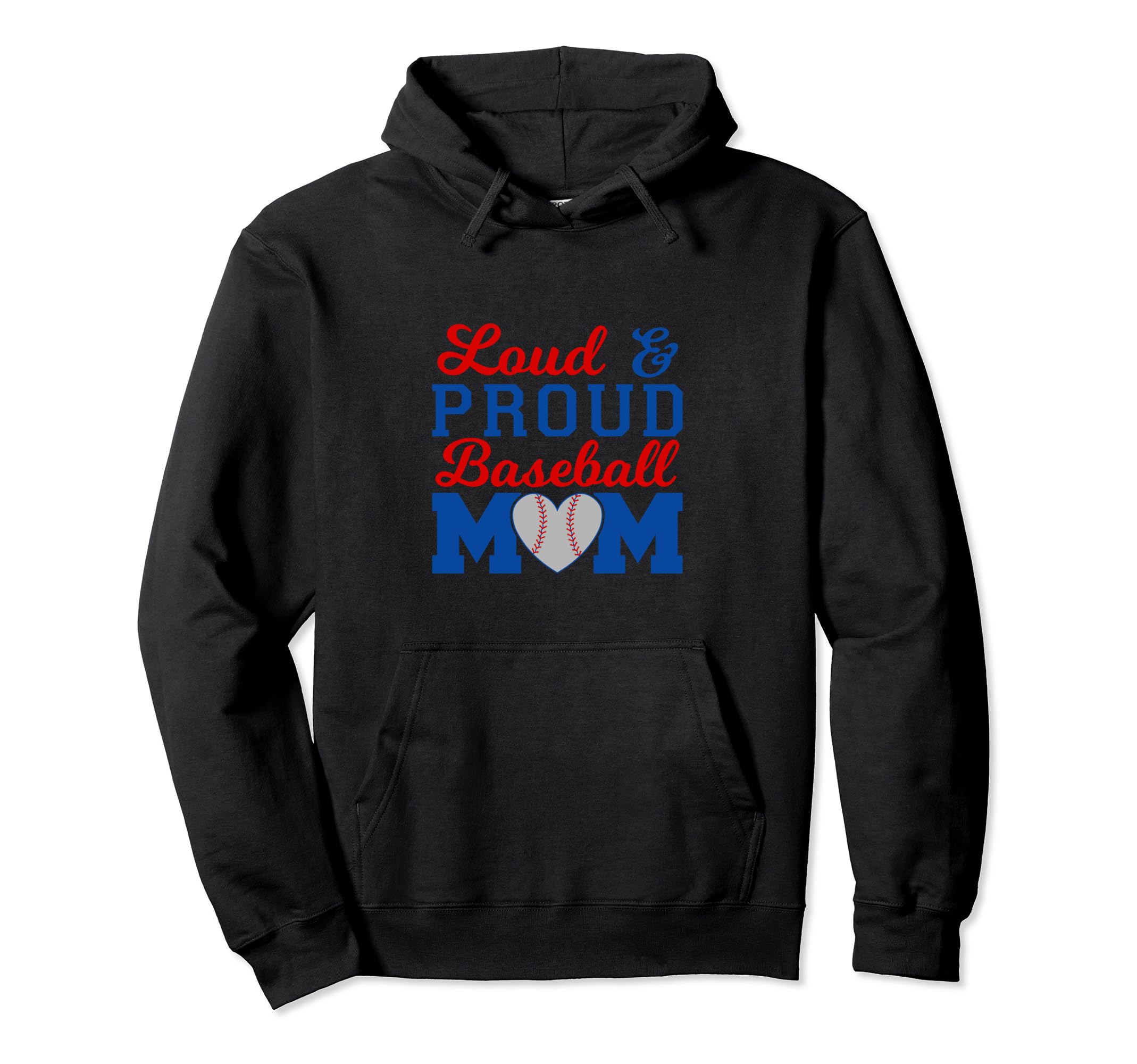 Baseball Mom Loud Proud Baseball Mom Hoodie - Minimalist Print Unisex - T-Shirt, Sweatshirt, Hoodie
