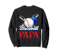 Baseball Papa Gifts Fathers Day Sweatshirt - Minimalist Print for Adults - T-Shirt, Sweatshirt, Hoodie