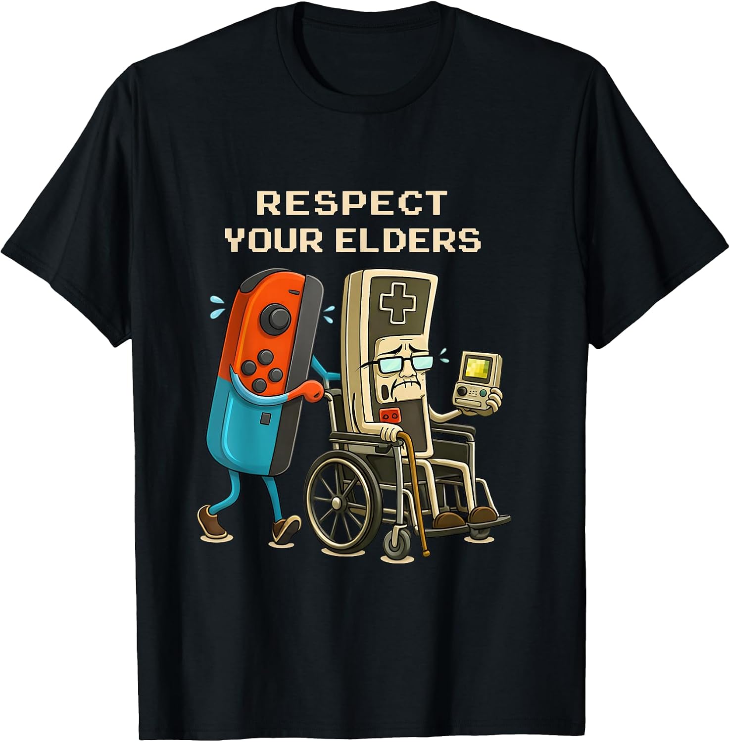 Respect Your Elders Gaming Control Funny Gamer - Adult & Kids T-Shirts, Sweatshirts & Hoodies apparel design preview 1