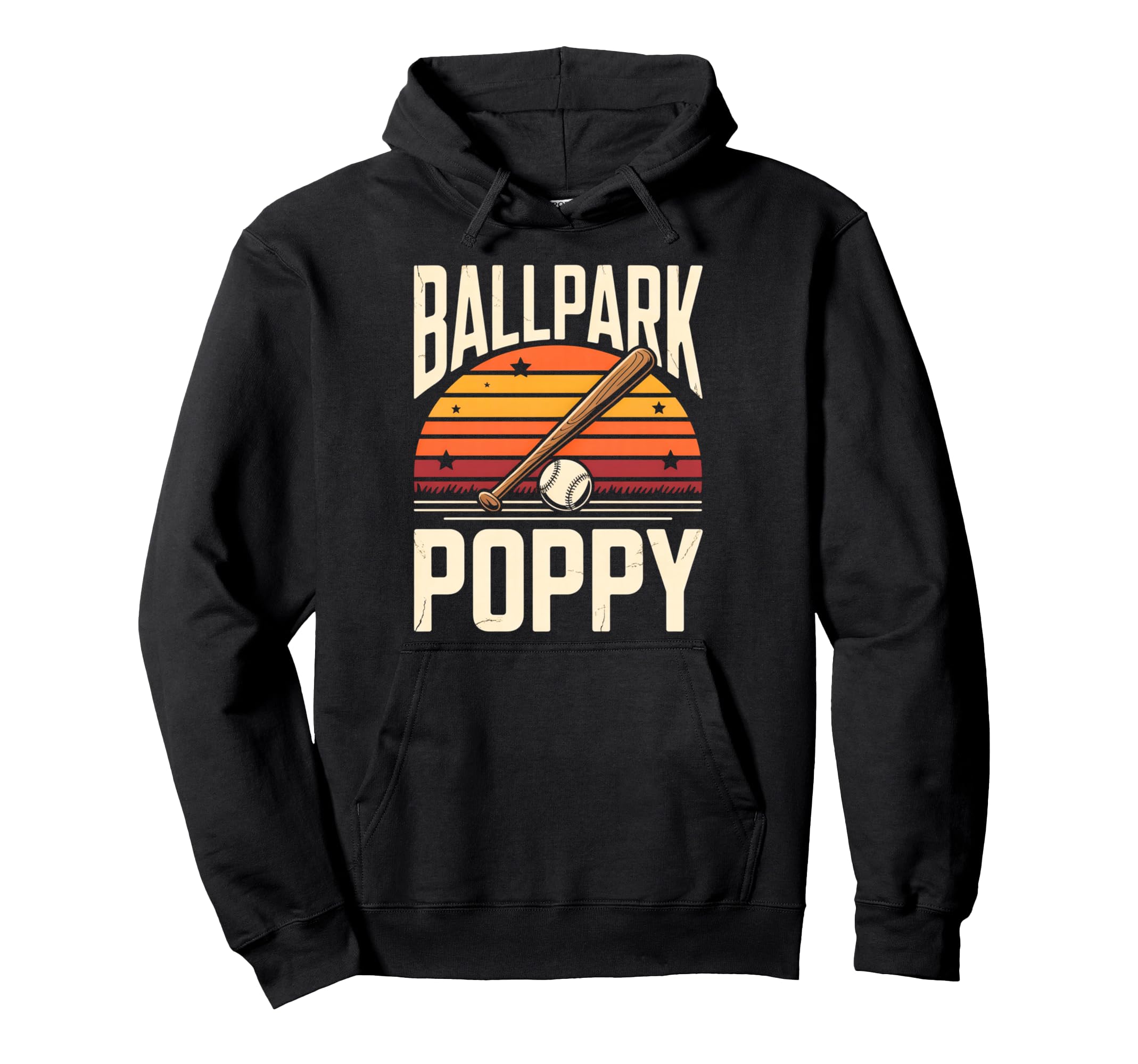 Ballpark Poppy Softball And Baseball Hoodie - Streetwear Style Unisex - T-Shirt, Sweatshirt, Hoodie
