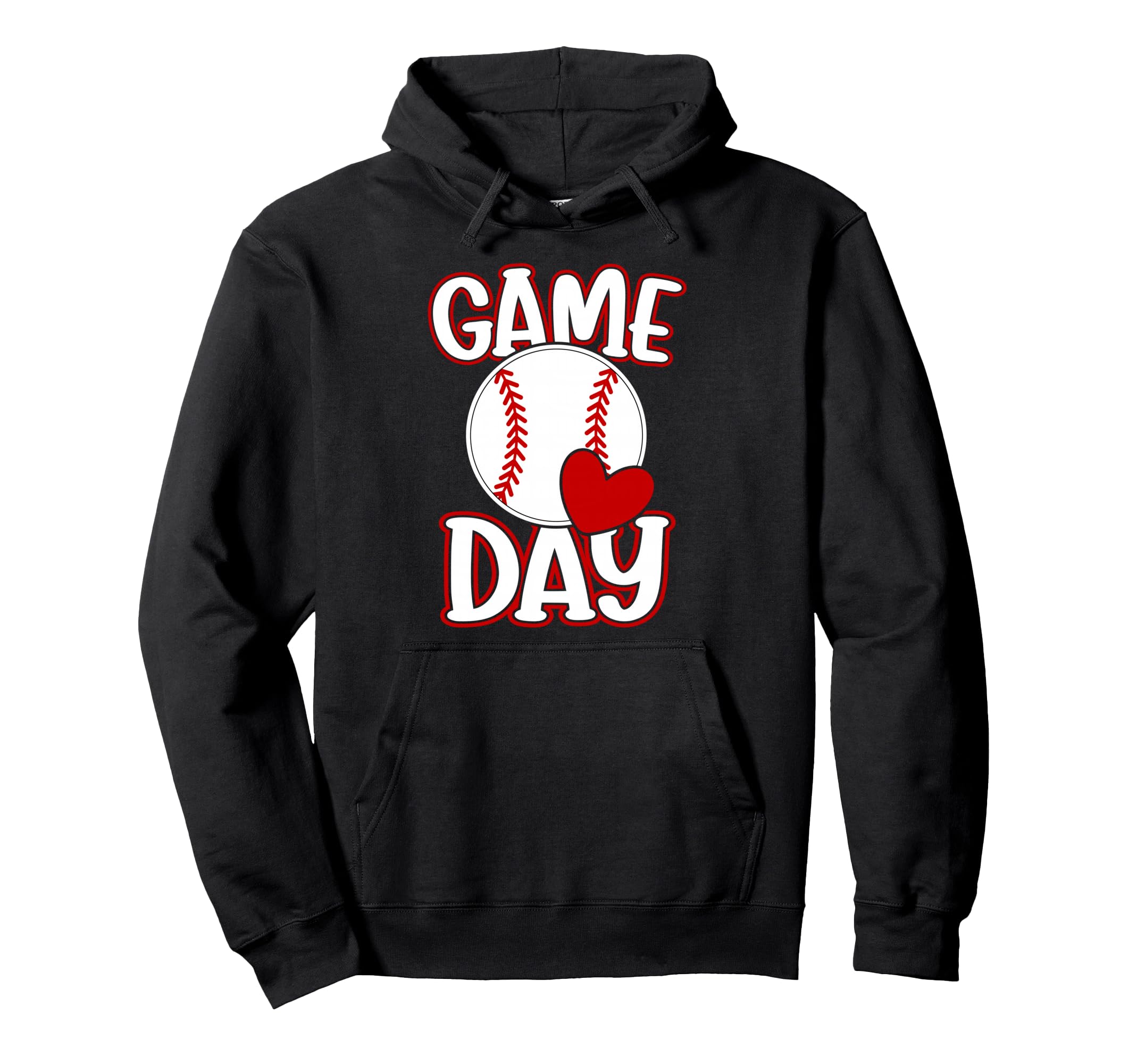 Game Day Baseball Heart Baseball Game Hoodie - Unique Graphic for Adults - T-Shirt, Sweatshirt, Hoodie