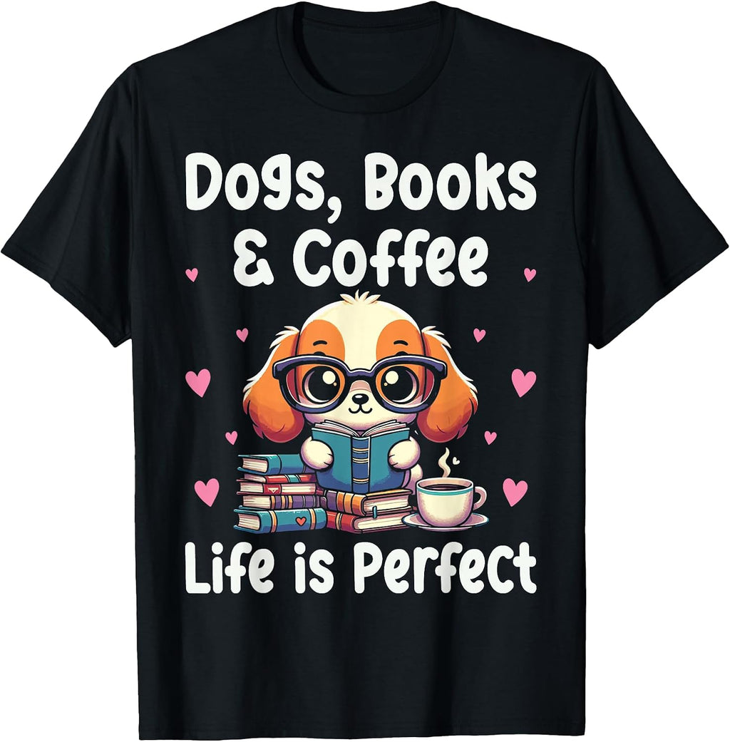 Dog Lover Book Coffee Apparel - Adult & Kids T-Shirts, Sweatshirts & Hoodies apparel design preview 1