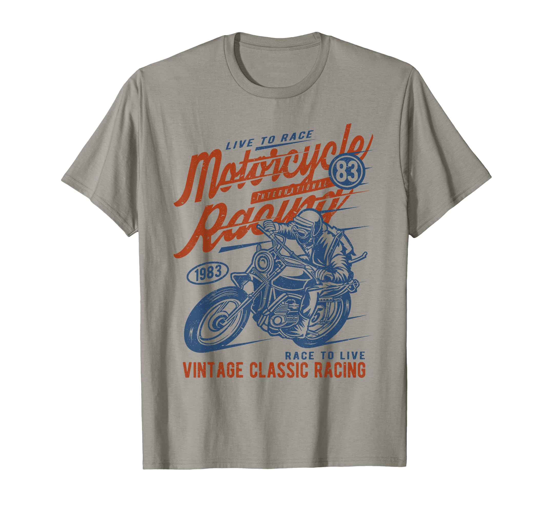 Motorcycle Racing Distressed T-Shirt - Unique Graphic Men Women - T-Shirt, Sweatshirt, Hoodie