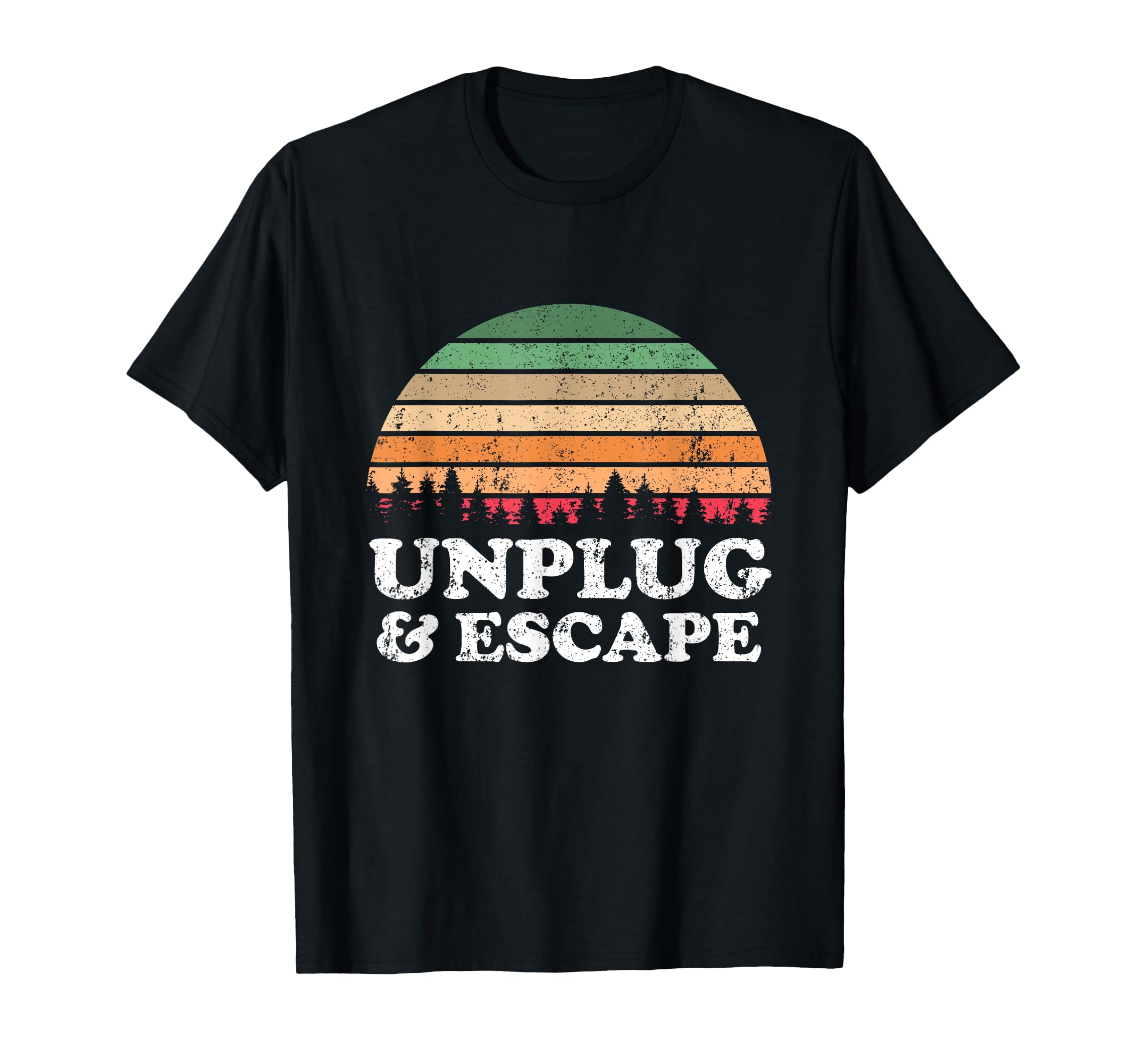 Unplug And Escape Shirts Campers T-Shirt - Novelty Apparel Men Women - T-Shirt, Sweatshirt, Hoodie