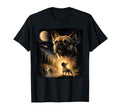 90S French Bulldog Howling Moon T-Shirt - Minimalist Print for Adults - T-Shirt, Sweatshirt, Hoodie