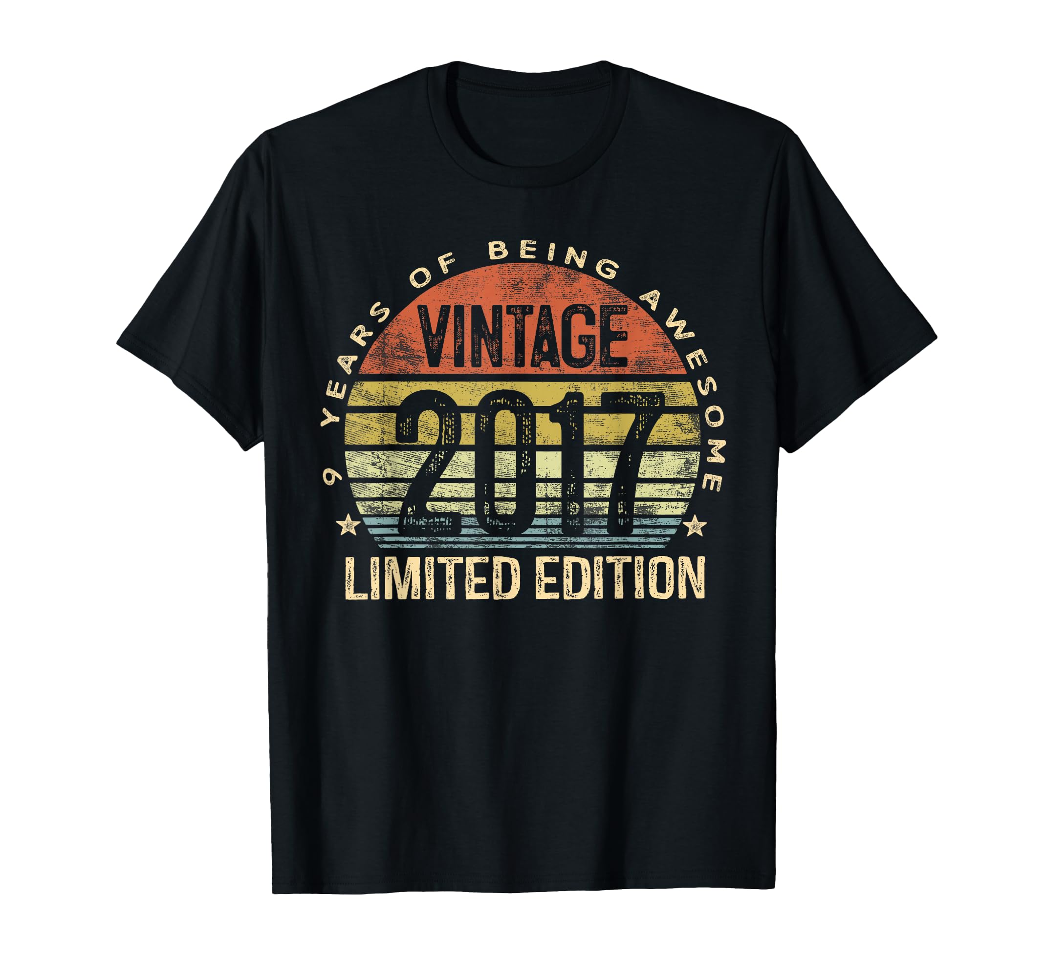 2017 9 Year Old 9Th Birthday T-Shirt - Aesthetic Graphic Unisex - T-Shirt, Sweatshirt, Hoodie