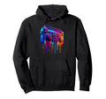 Dripping Paint Boombox Old School Hoodie - Fun Novelty Design Men Women - T-Shirt, Sweatshirt, Hoodie