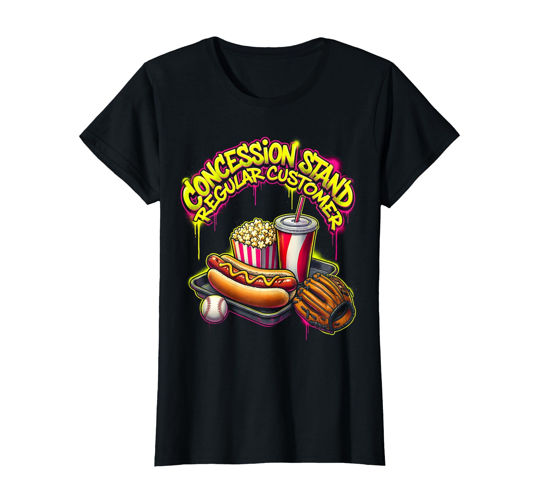 Baseball Mom Concession Stand Regular T-Shirt - Unique Graphic Men Women - T-Shirt, Sweatshirt, Hoodie