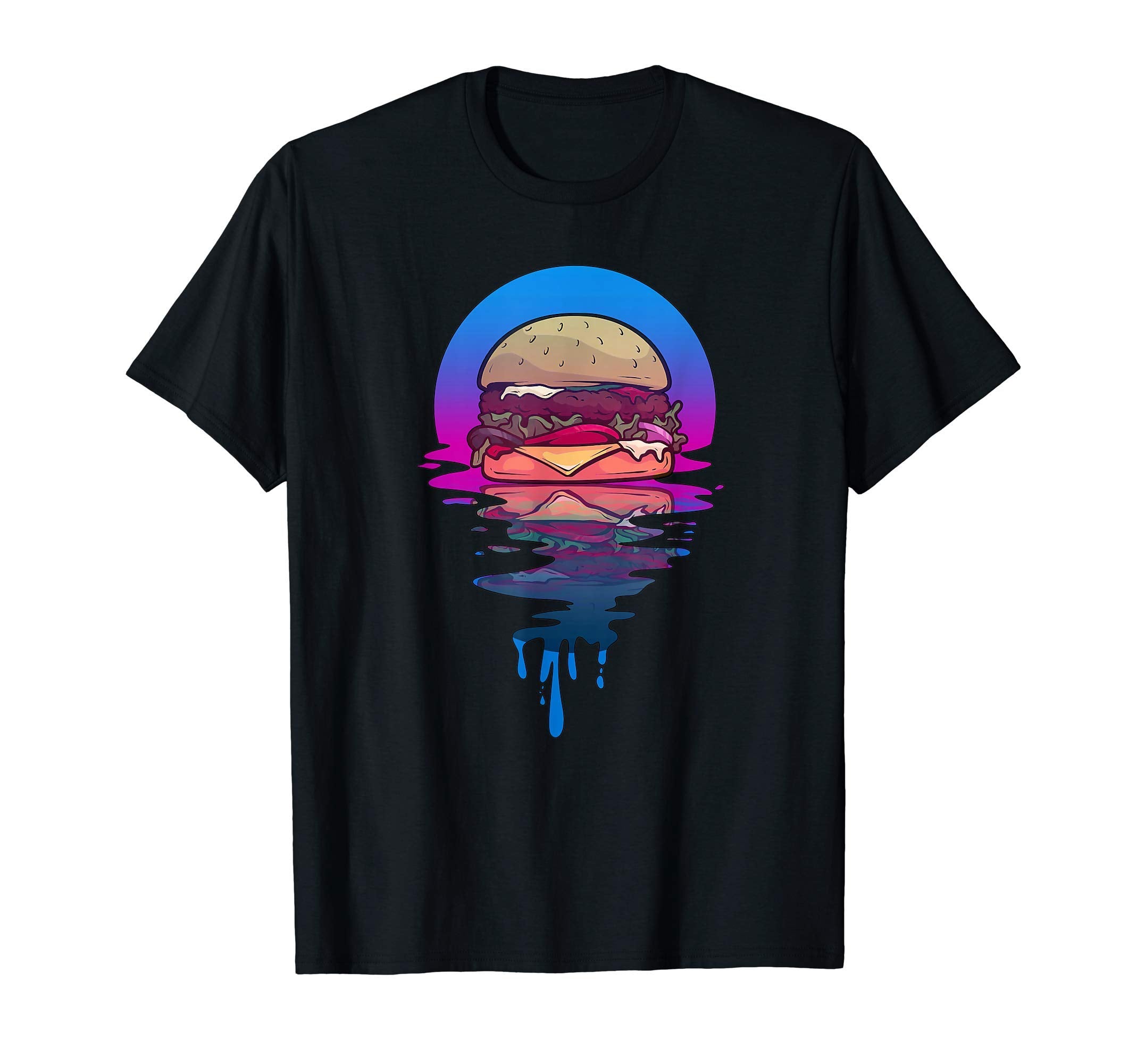 Sunset Hamburger T-Shirt - Unique Graphic for Adults - T-Shirt, Sweatshirt, Hoodie
