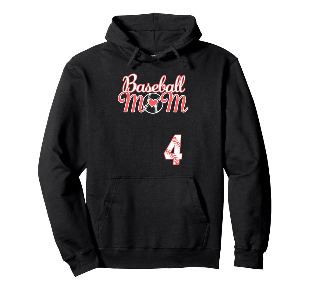 Baseball Mom Mothers Day 4 Baseball Hoodie - Minimalist Print Unisex - T-Shirt, Sweatshirt, Hoodie