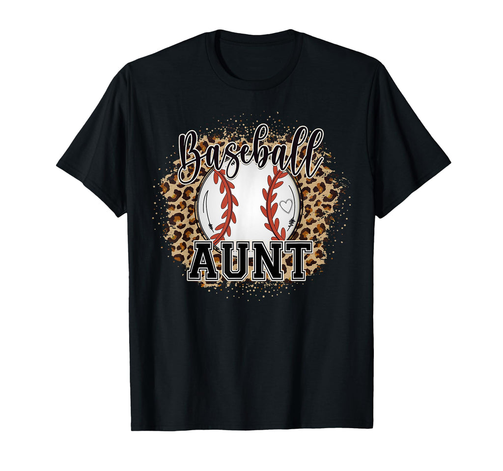 Baseball Aunt Leopard Cheetah T-Shirt - Casual Everyday Wear Unisex - T-Shirt, Sweatshirt, Hoodie