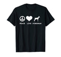 Peace Love Doberman T-Shirt - Casual Everyday Wear Unisex - T-Shirt, Sweatshirt, Hoodie