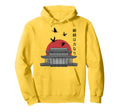 Japanese Art Red Sunset Japan Art Hoodie - Aesthetic Graphic for Adults - T-Shirt, Sweatshirt, Hoodie