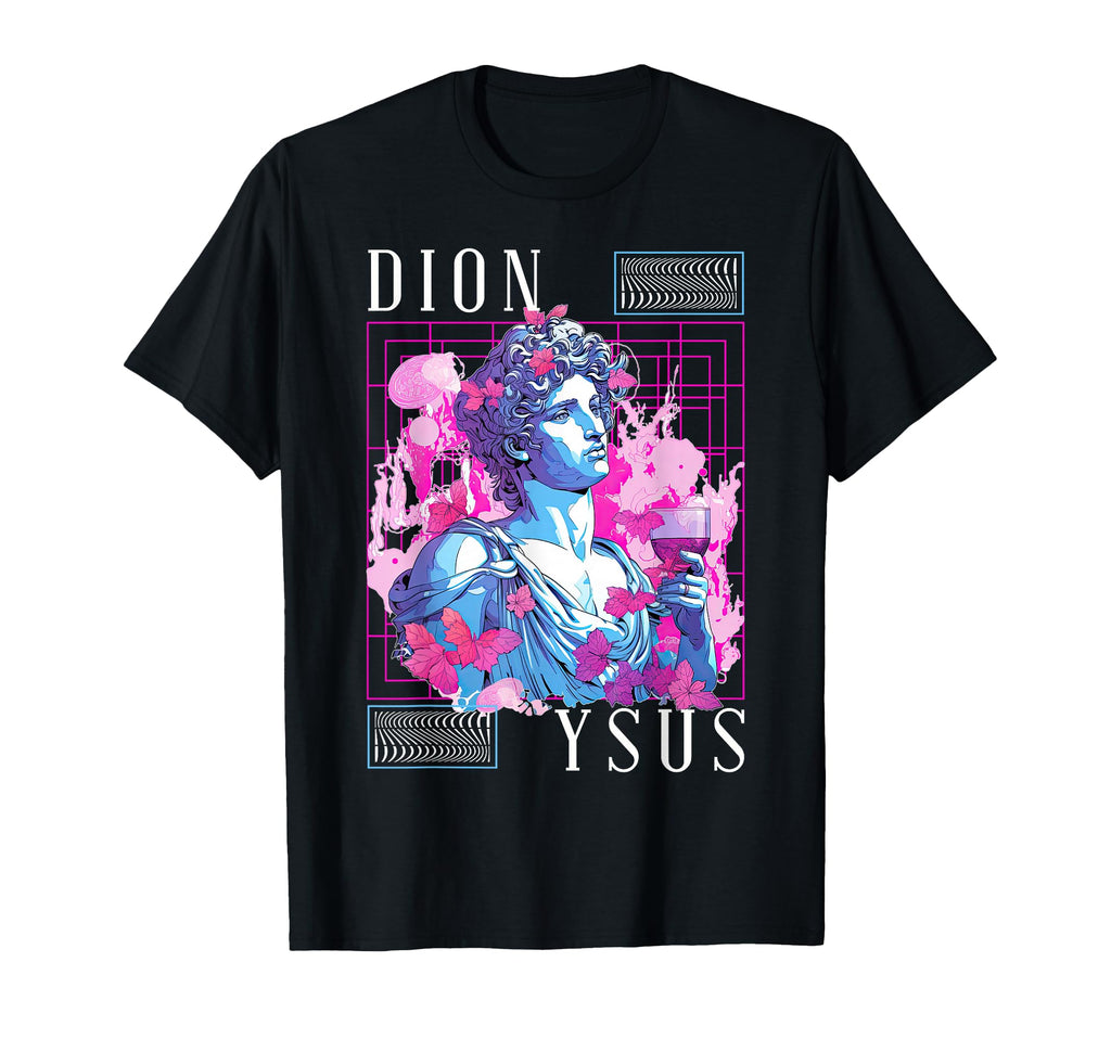 Dionysus Greek Mythology Vaporwave T-Shirt - Trendy Graphic for Adults - T-Shirt, Sweatshirt, Hoodie