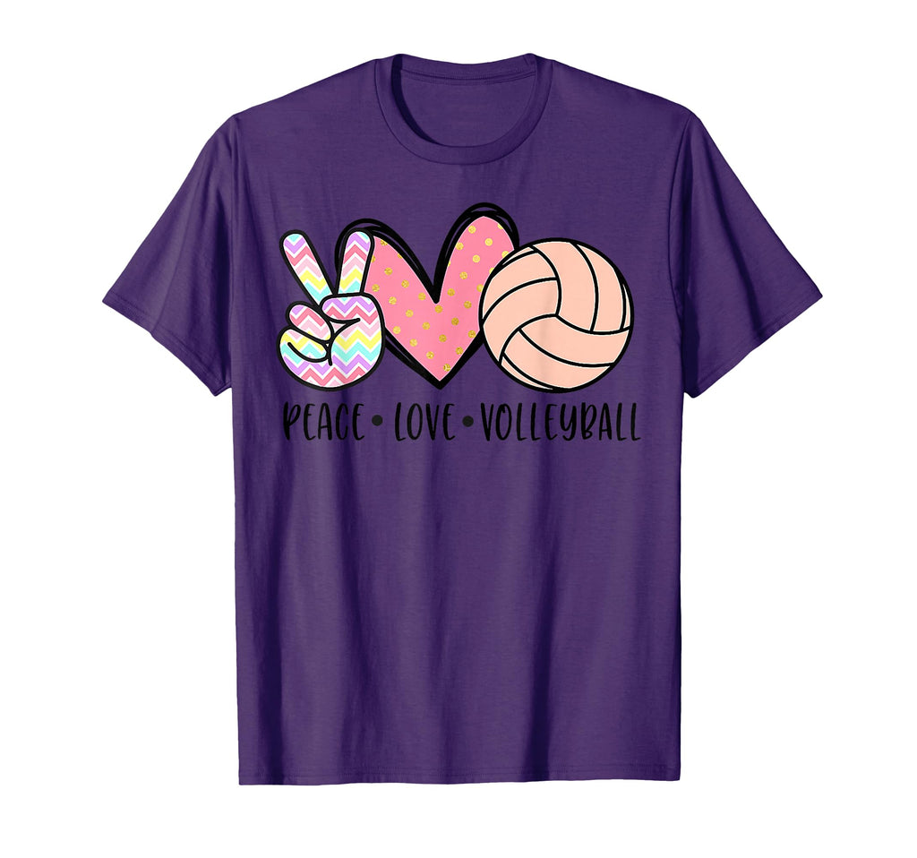 Peace Love Volleyball T-Shirt - Graphic Print for Adults - T-Shirt, Sweatshirt, Hoodie
