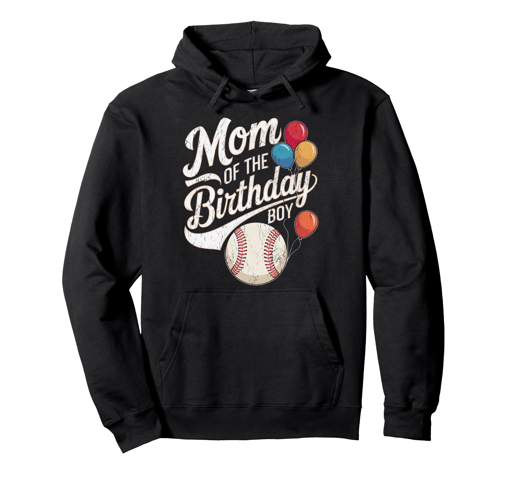 Baseball Birthday Party Mom Hoodie - Casual Everyday Wear for Adults - T-Shirt, Sweatshirt, Hoodie