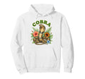 Cobra Groovy Floral Cobra Watercolor Boho Hoodie - Graphic Print Men Women - T-Shirt, Sweatshirt, Hoodie