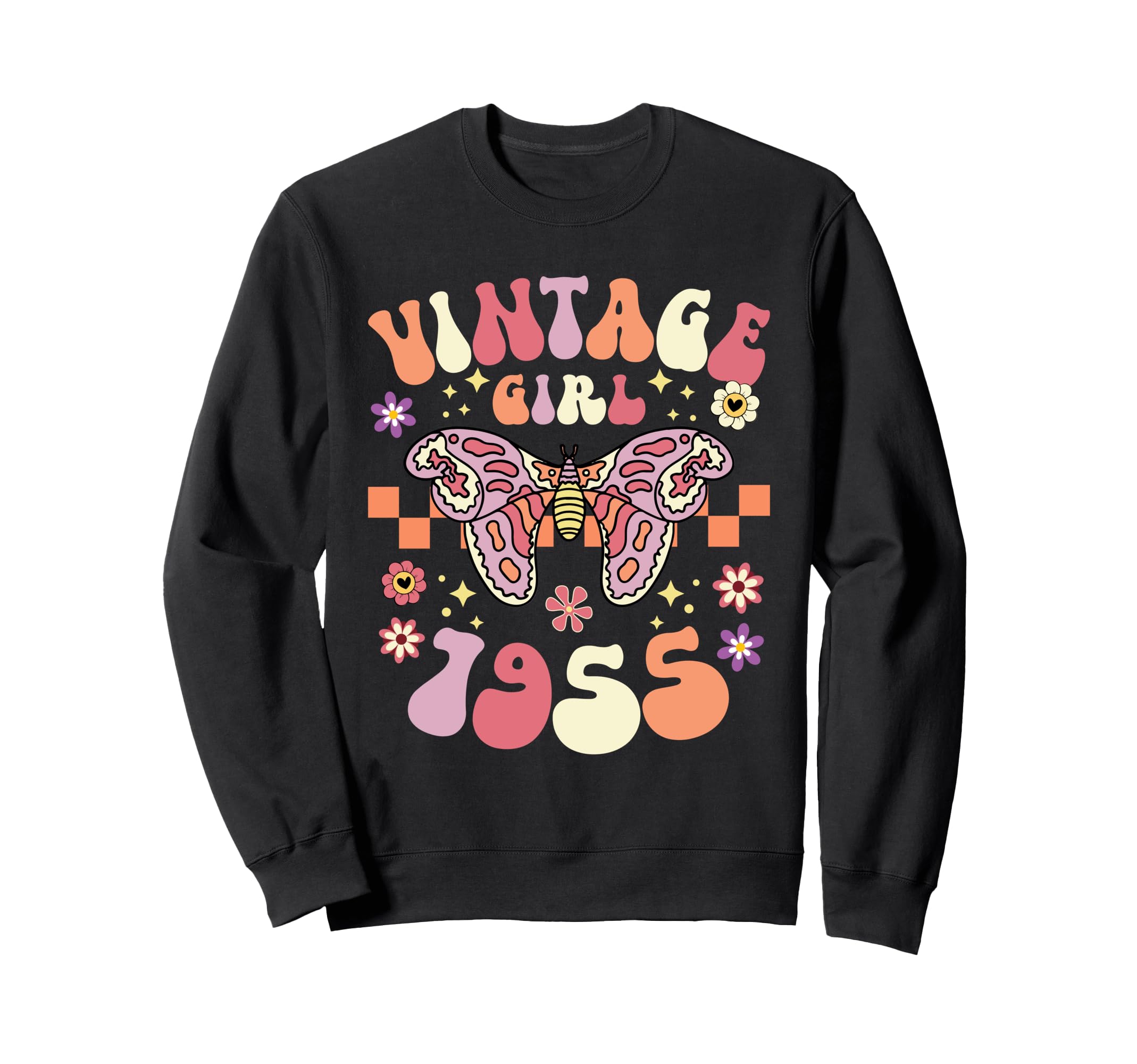 Butterfly Boho 70Th Birthday 1955 Sweatshirt - Minimalist Print Unisex - T-Shirt, Sweatshirt, Hoodie