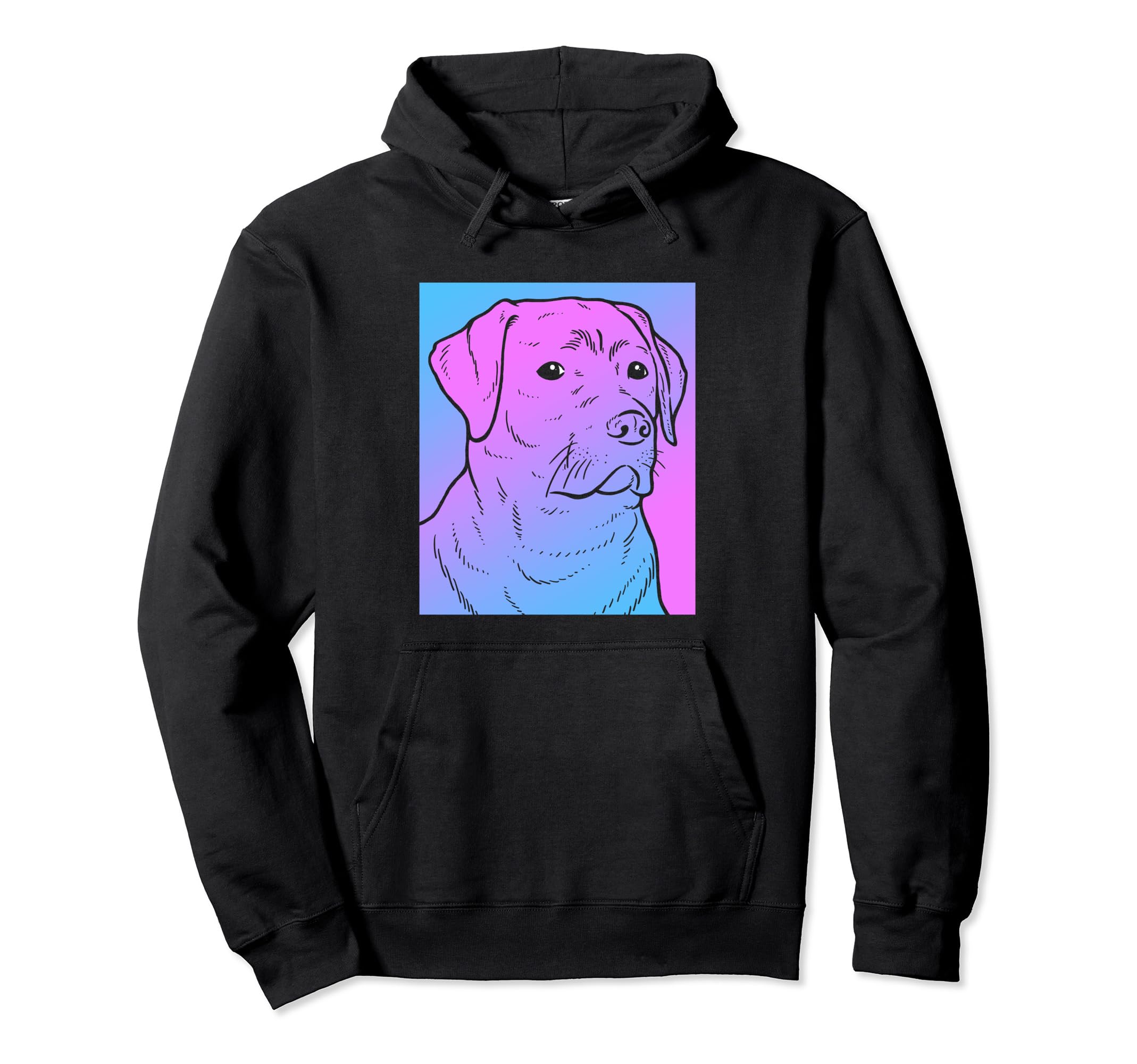 Vaporwave Labrador Aesthetic Pastel Hoodie - Minimalist Print Men Women - T-Shirt, Sweatshirt, Hoodie