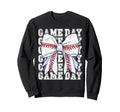 Game Day Baseball Mom Mother Sweatshirt - Custom Art Print for Adults - T-Shirt, Sweatshirt, Hoodie