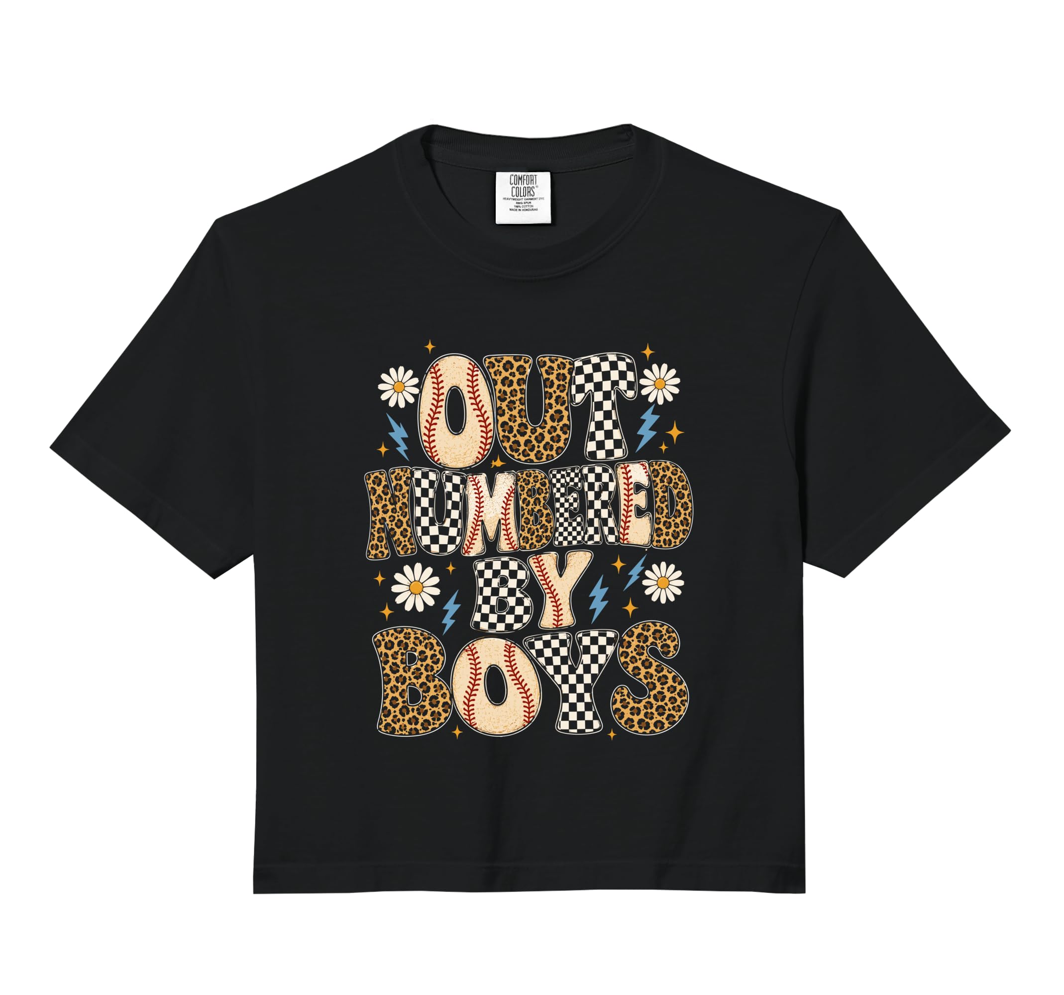 Outnumbered Sports Mom Baseball Mama T-Shirt - Novelty Apparel for Adults - T-Shirt, Sweatshirt, Hoodie