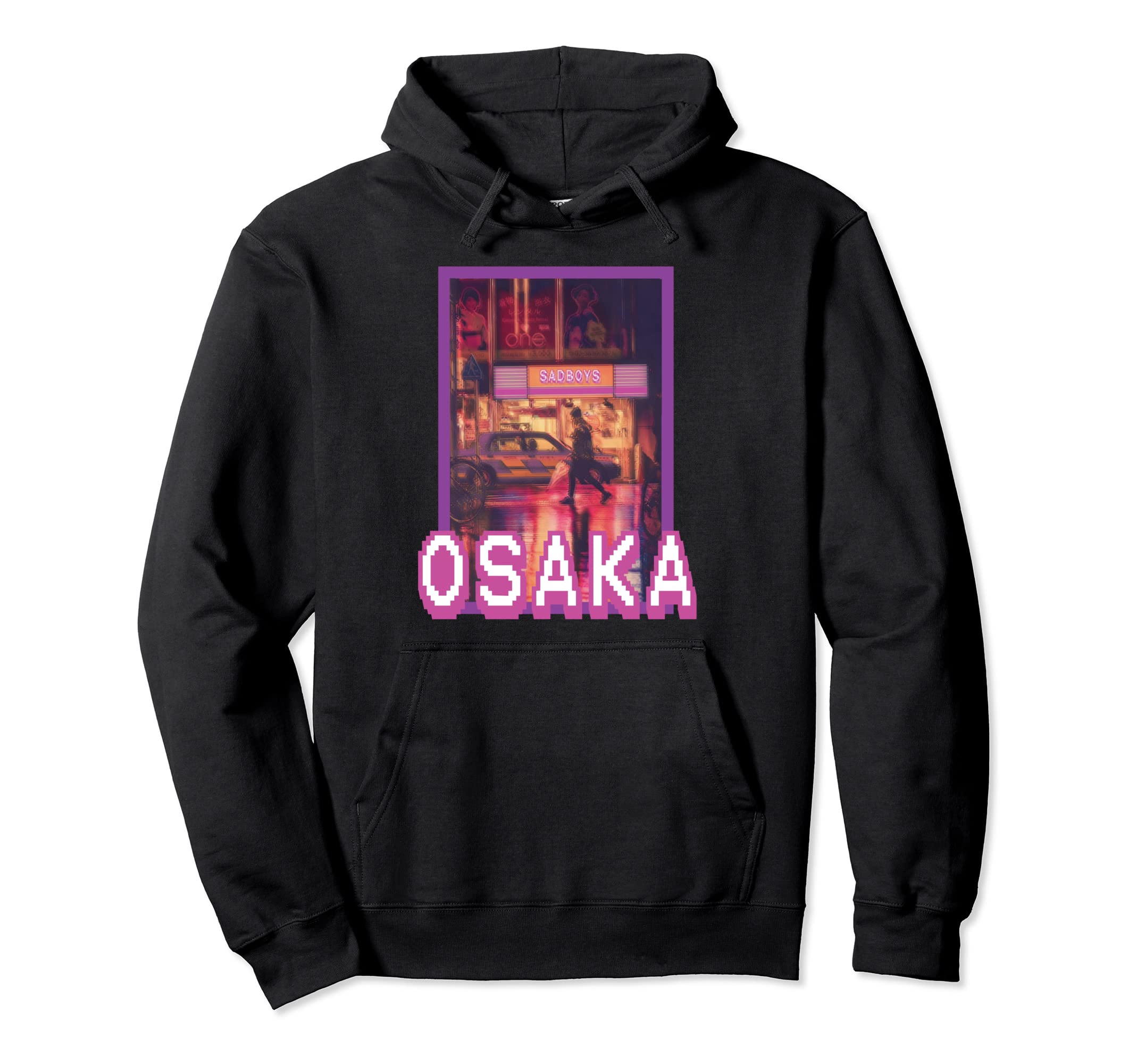 Urban Osaka Retrowave Lo Fi Vaporwave Hoodie - Trendy Graphic for Adults - T-Shirt, Sweatshirt, Hoodie
