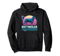 Rottweiler Synthwave Aesthetic Dog Lover Hoodie - Unique Graphic for Adults - T-Shirt, Sweatshirt, Hoodie