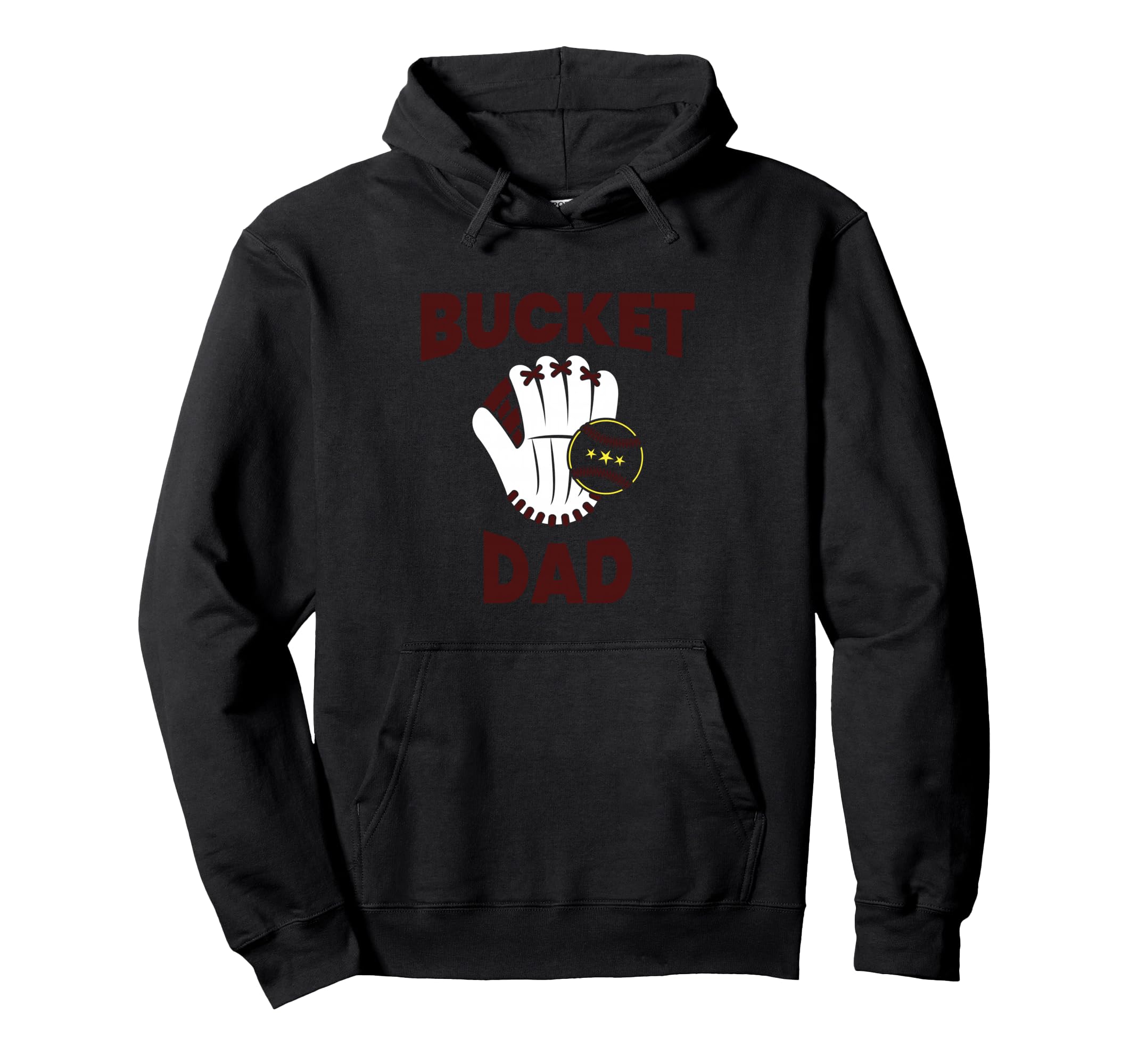 Bucket Dad Softball Dad Baseball Funny Hoodie - Unique Graphic Men Women - T-Shirt, Sweatshirt, Hoodie