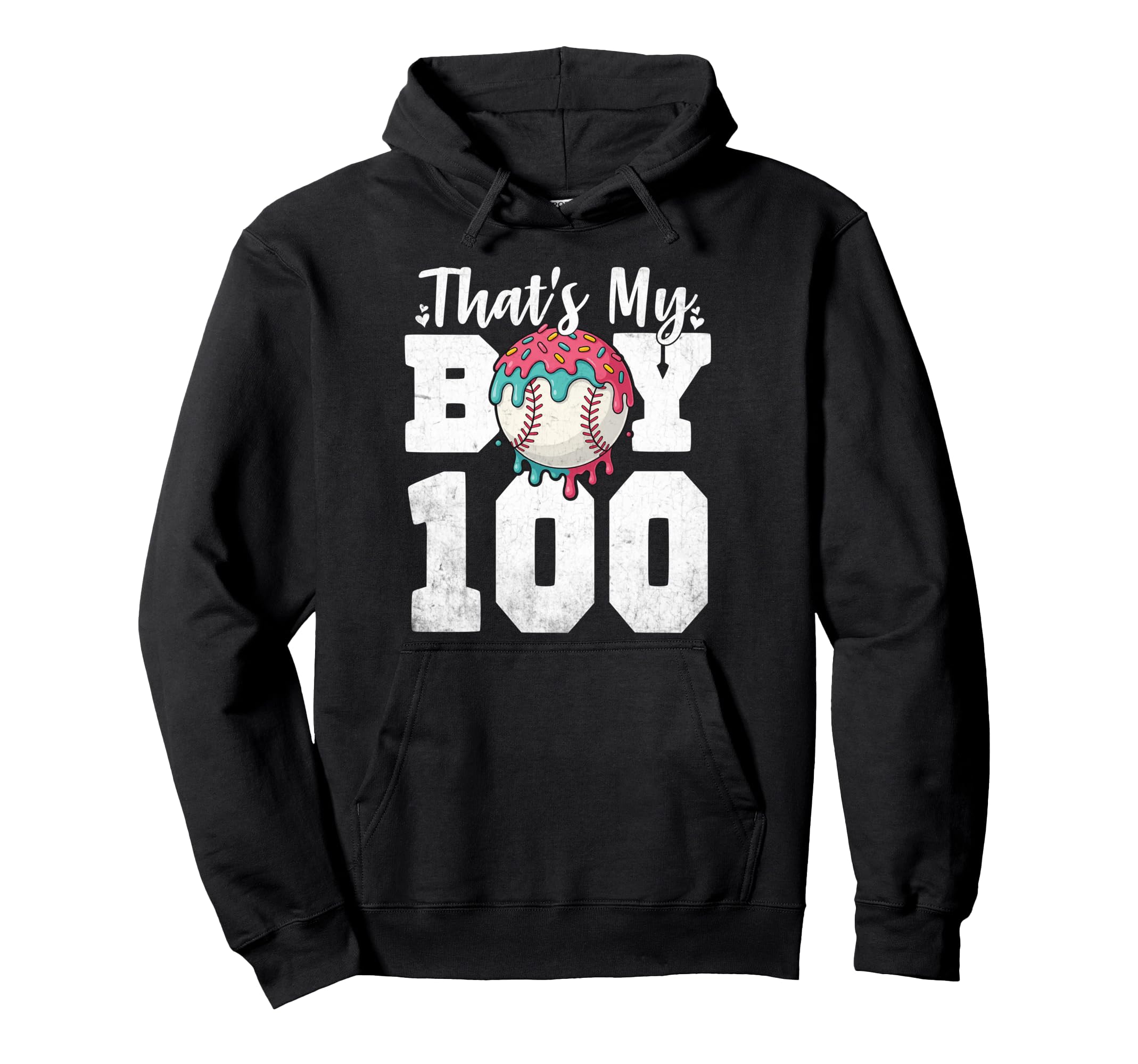 Thats My Baseball 100 Number Mom Dad 100 Hoodie - Novelty Apparel Unisex - T-Shirt, Sweatshirt, Hoodie
