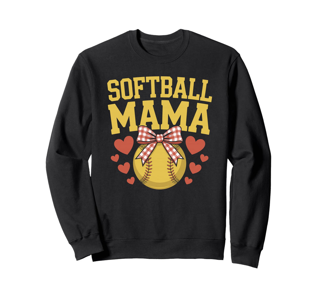 Softball Mama Baseball Sports Sweatshirt - Casual Everyday Wear Unisex - T-Shirt, Sweatshirt, Hoodie