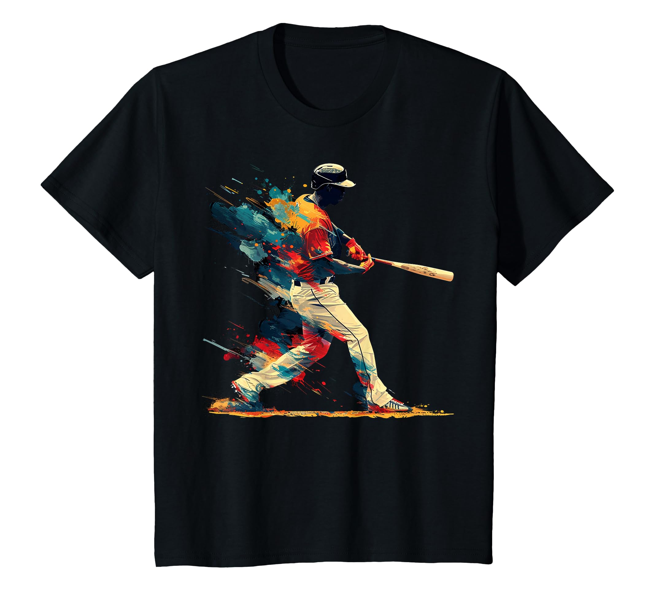 Artsy Baseball Player Abstract Art T-Shirt - Trendy Graphic Men Women - T-Shirt, Sweatshirt, Hoodie