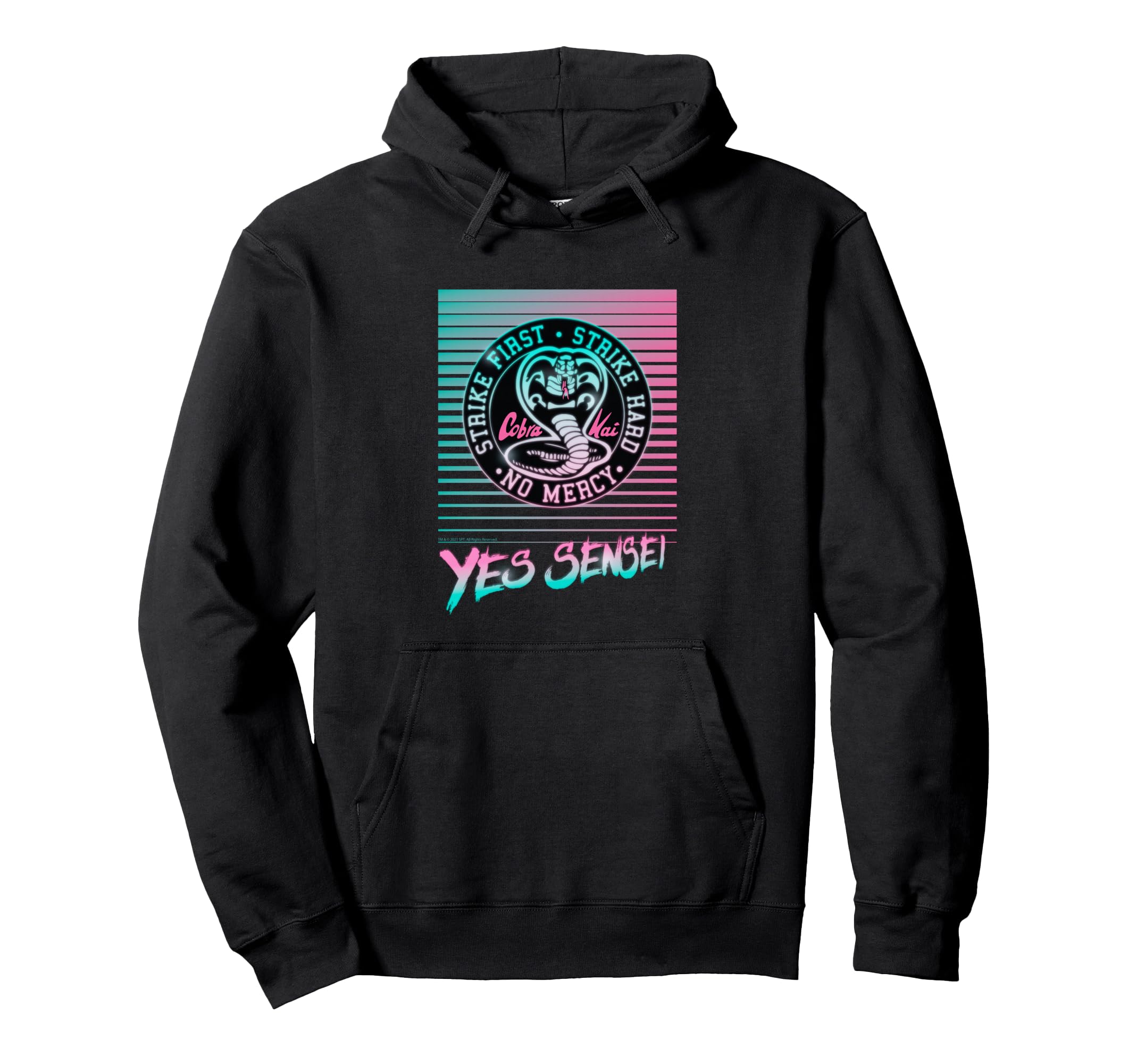 Cobra Kai Yes Sensei Neon Hoodie - Aesthetic Graphic Unisex - T-Shirt, Sweatshirt, Hoodie