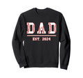 Dad Est 2024 Funny Sports Year Sweatshirt - Aesthetic Graphic for Adults - T-Shirt, Sweatshirt, Hoodie