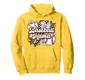 Baseball Mama Leopard Funny Baseball Hoodie - Minimalist Print Men Women - T-Shirt, Sweatshirt, Hoodie