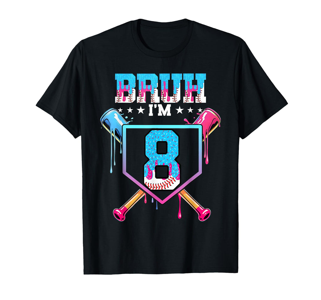 Bruh 8Th Birthday Baseball Ice Cream T-Shirt - Streetwear Style for Adults - T-Shirt, Sweatshirt, Hoodie