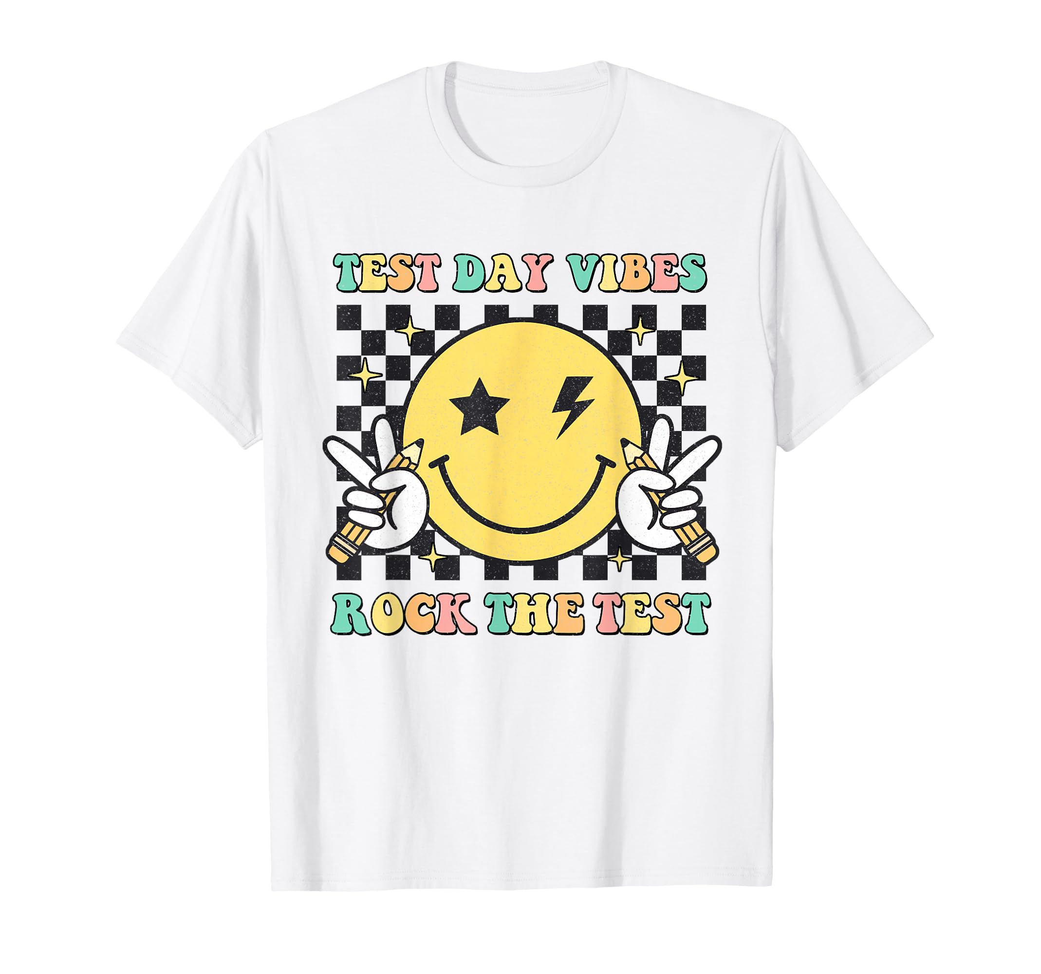 Groovy Motivational Test Day T-Shirt - Casual Everyday Wear for Adults - T-Shirt, Sweatshirt, Hoodie