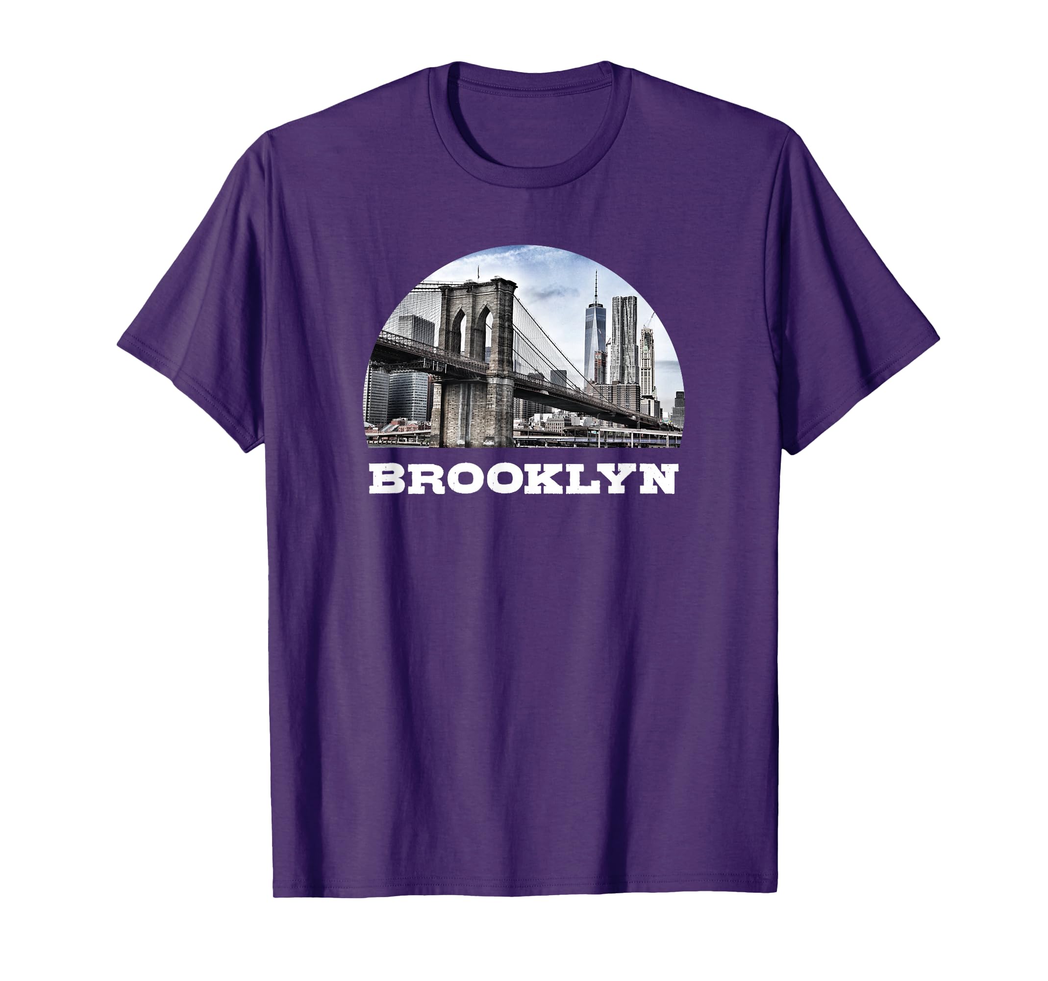 New York Brooklyn Bridge City Skyline T-Shirt - Graphic Print Men Women - T-Shirt, Sweatshirt, Hoodie