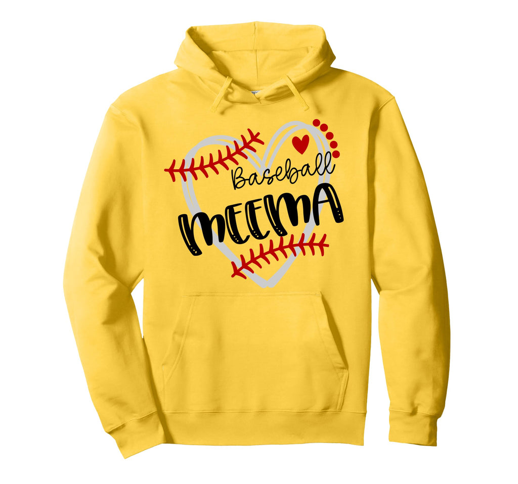 Personalized Baseball Heart Meema Baseball Hoodie - Custom Art Print Unisex - T-Shirt, Sweatshirt, Hoodie