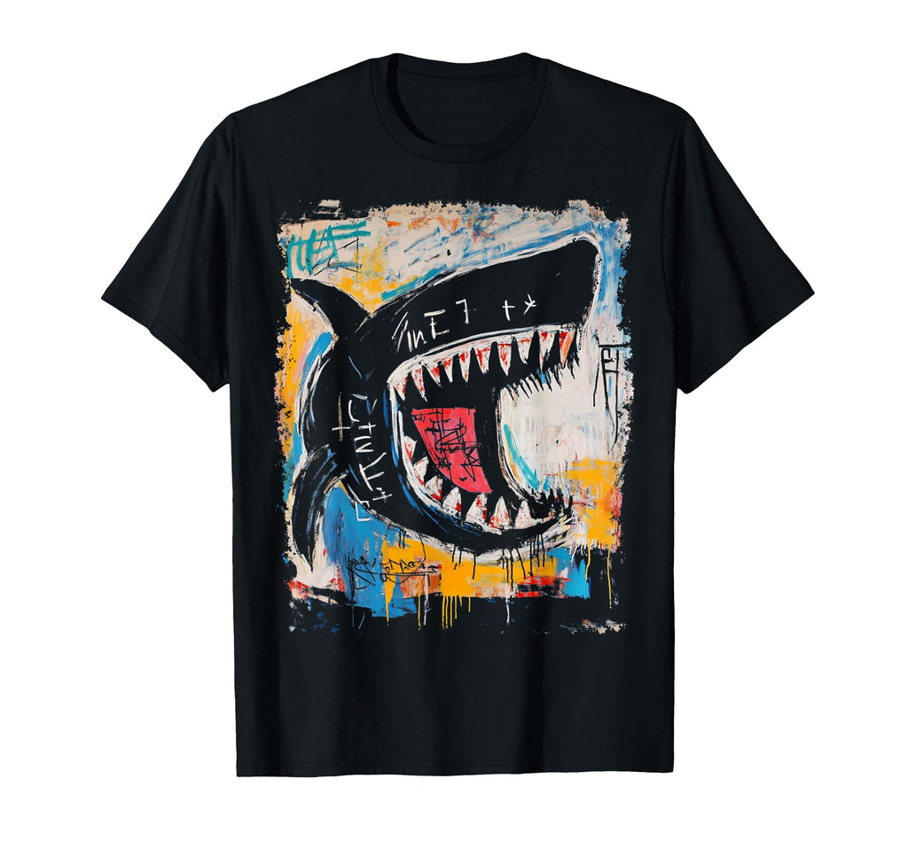 Pop Art Shark 90S Graffiti T-Shirt - Casual Everyday Wear Unisex - T-Shirt, Sweatshirt, Hoodie