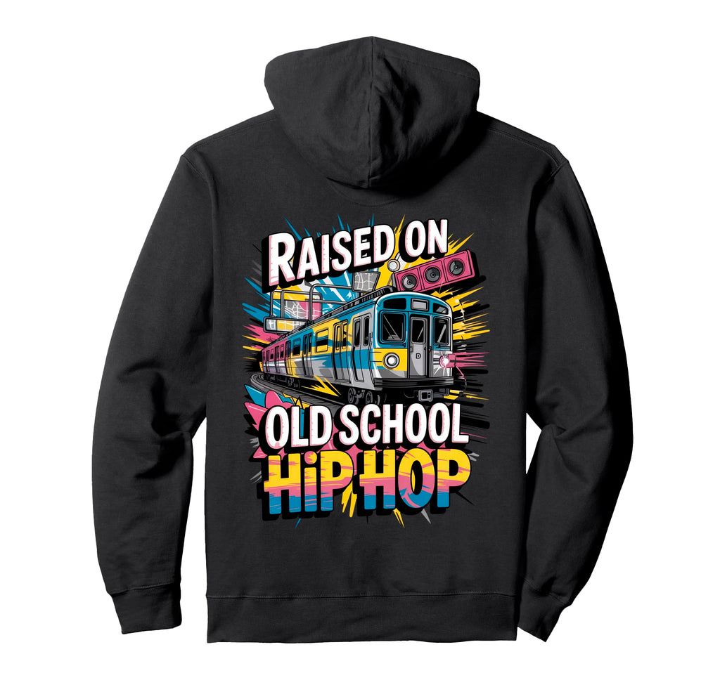 Raised Old School Hip Hop Cassette Graffiti Hoodie - Unique Graphic Unisex - T-Shirt, Sweatshirt, Hoodie