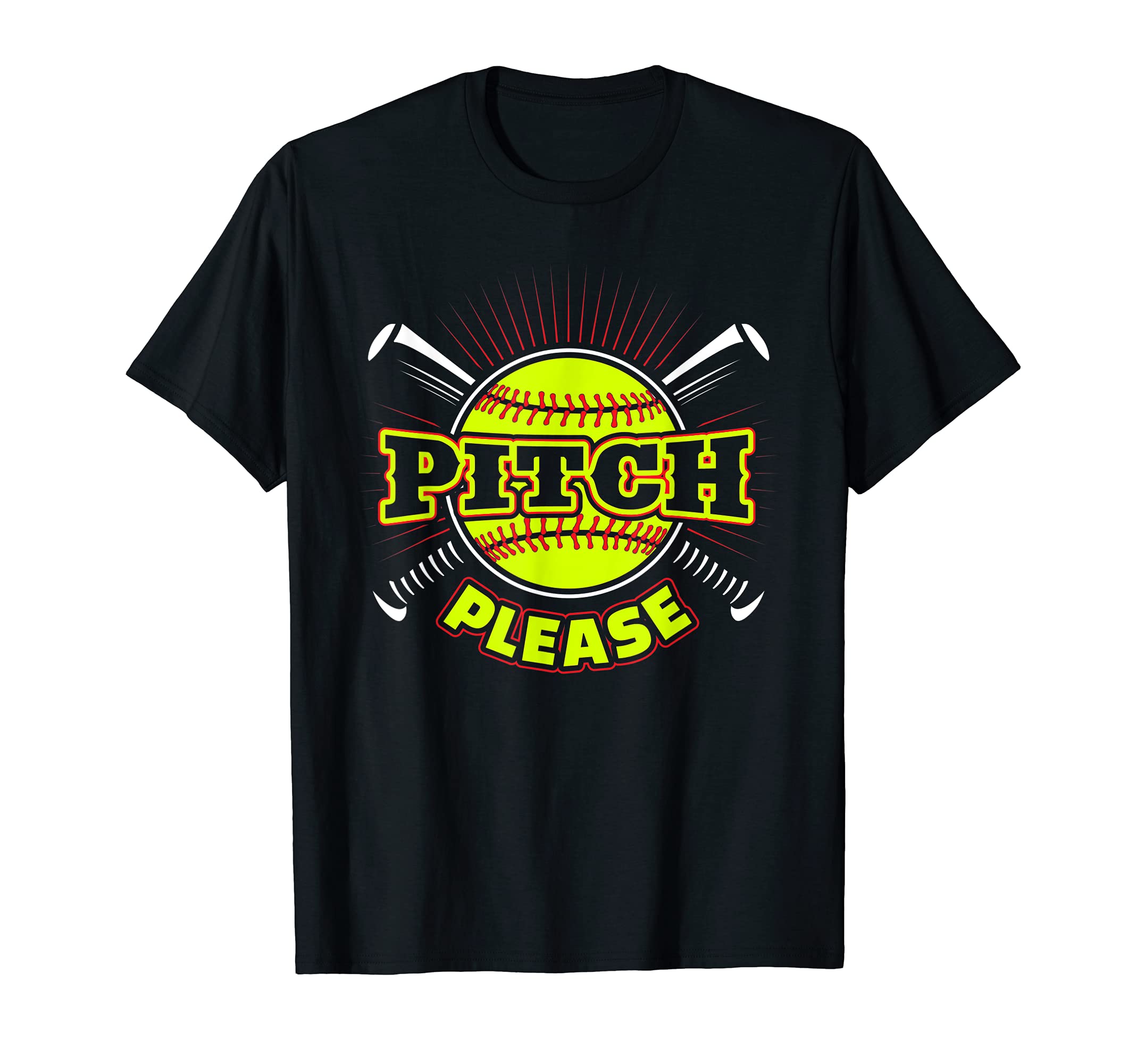 Pitch Please Softball T-Shirt - Graphic Print Men Women - T-Shirt, Sweatshirt, Hoodie