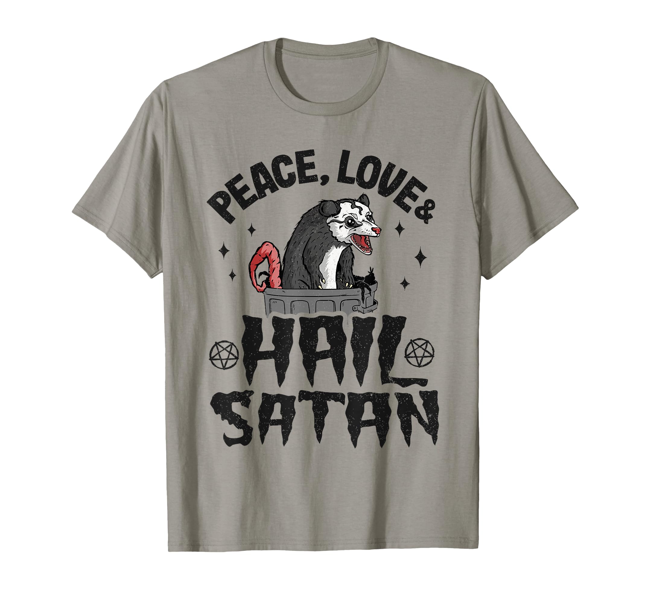 Peace Love Hail Satan Death Metal Satanic T-Shirt - Graphic Print Unisex - T-Shirt, Sweatshirt, Hoodie