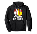 Mom Both Proud Softball Baseball Mom Hoodie - Fun Novelty Design for Adults - T-Shirt, Sweatshirt, Hoodie