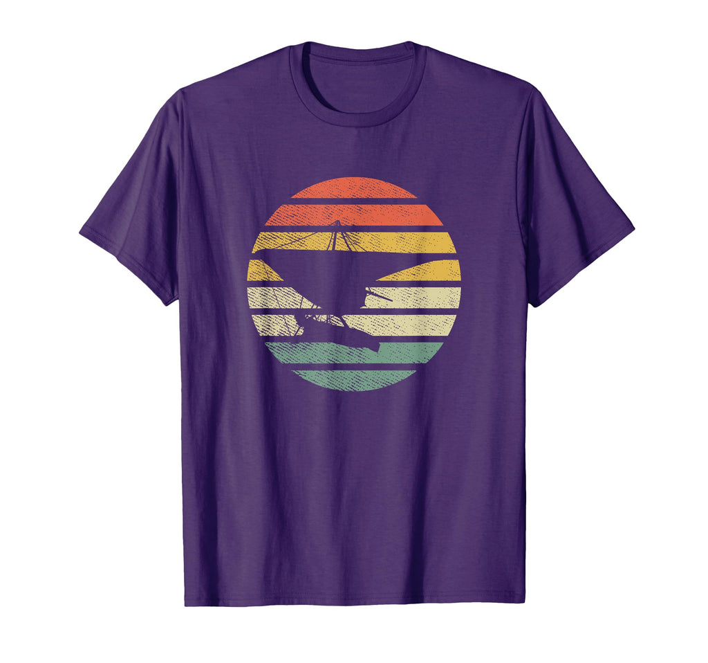 Hang Gliding Sunset Old School Funny T-Shirt - Unique Graphic Unisex - T-Shirt, Sweatshirt, Hoodie