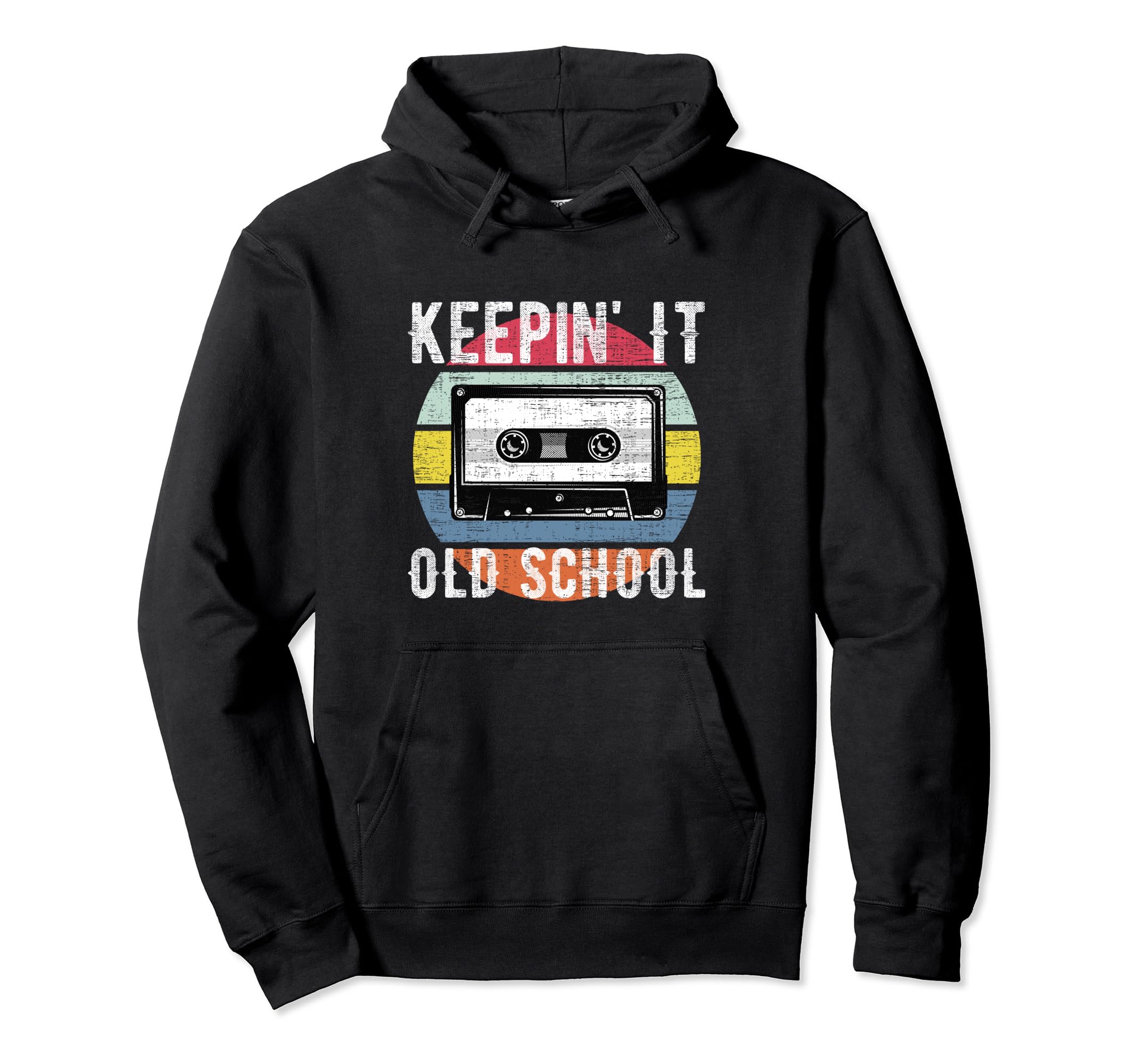 Old School 80S 90S Cassette Hip Hop Hoodie - Fun Novelty Design for Adults - T-Shirt, Sweatshirt, Hoodie