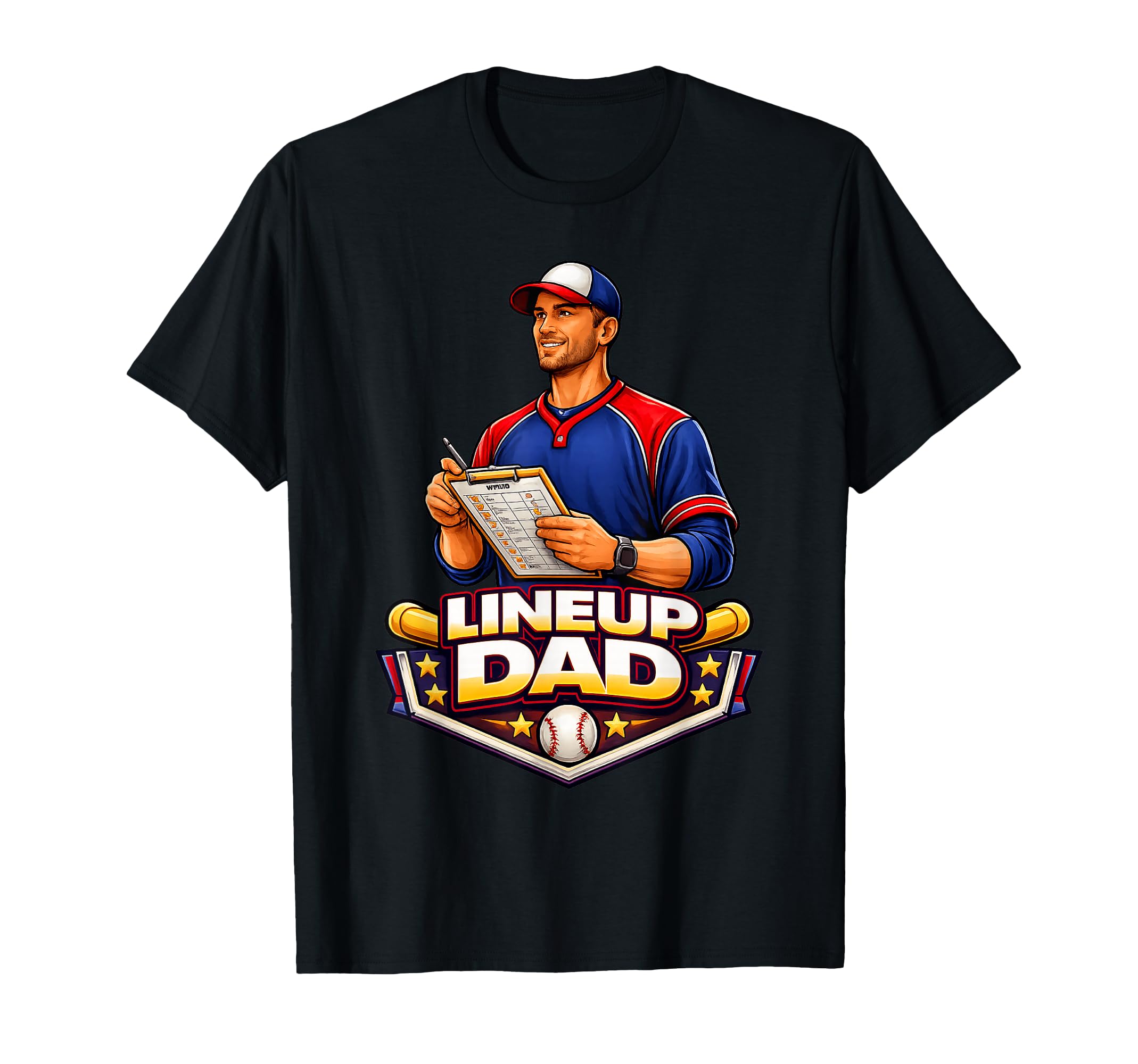 Baseball Lineup Dad Game Day Parent T-Shirt - Aesthetic Graphic Unisex - T-Shirt, Sweatshirt, Hoodie