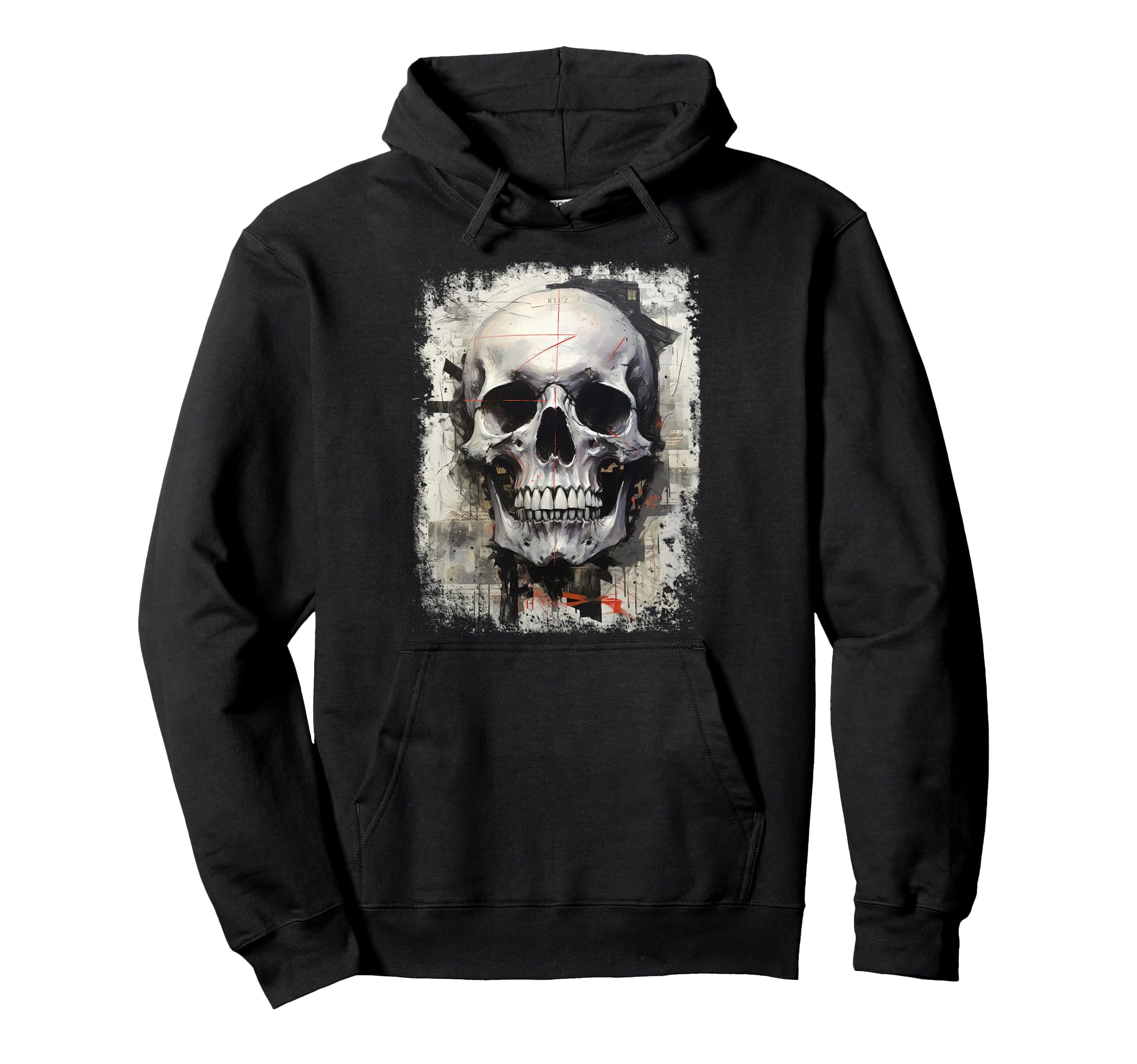 Aesthetic Streetwear Skull Hoodie - Trendy Graphic for Adults - T-Shirt, Sweatshirt, Hoodie