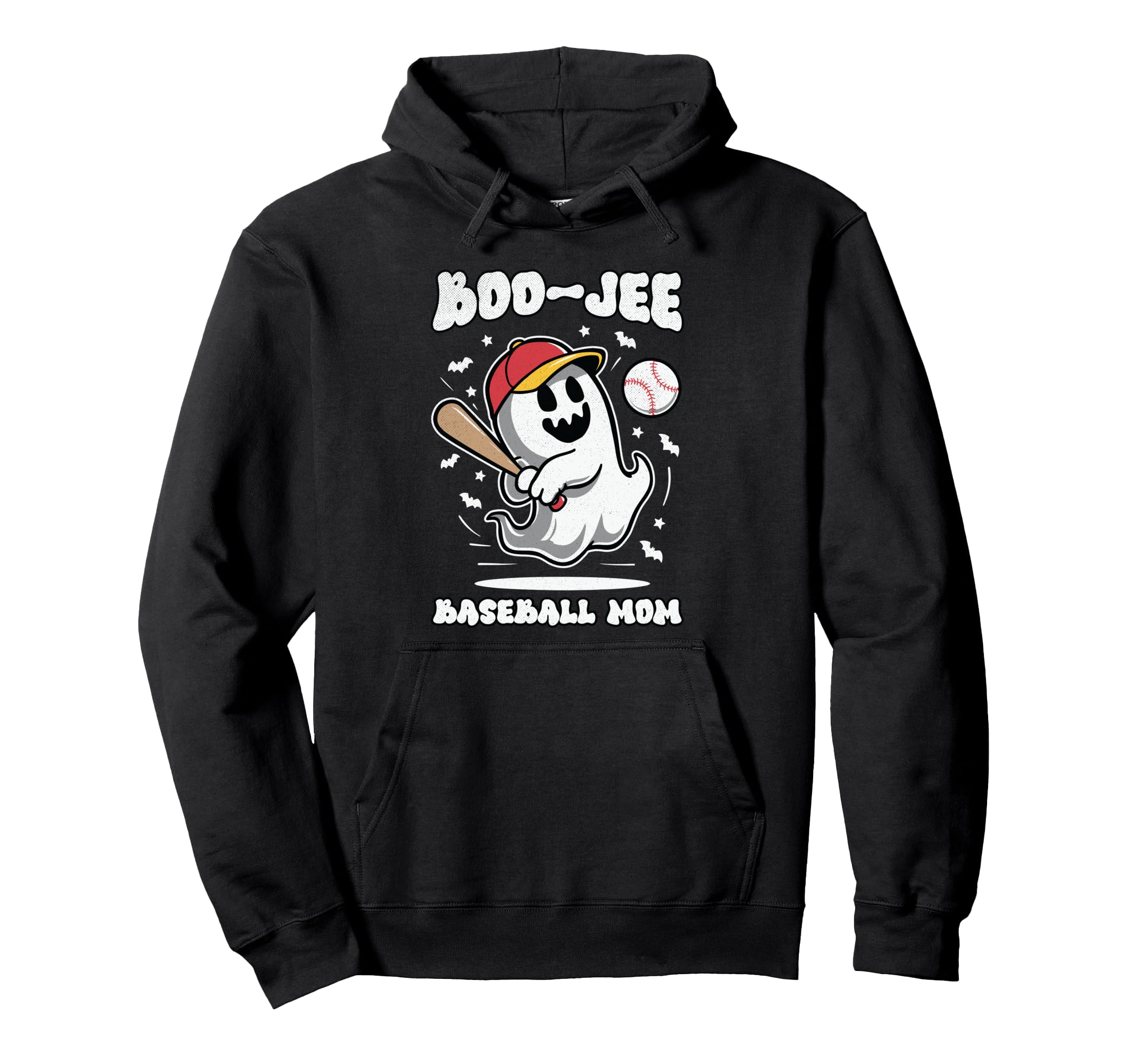 Boo Jee Baseball Mom Funny Ghost Hoodie - Fun Novelty Design Unisex - T-Shirt, Sweatshirt, Hoodie
